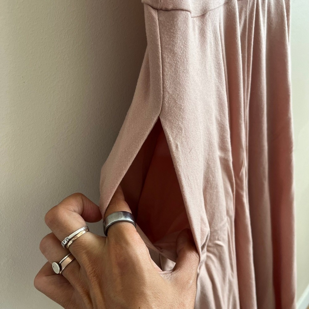 Reformation Rou Dress Blush Pink Fit and Flare Tank Midi Size S Ballet Softgirl - Picture 5 of 7